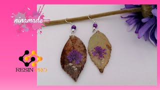 DIY. Increíbles Pendientes con Hojas Secas // Amazing Earrings with Dry Leaves