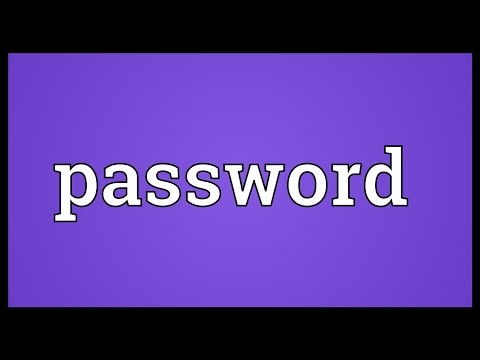 Password Meaning