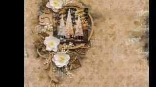 XmasTrees - A mixed media layout created for Maja Design