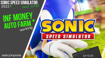 Sonic Speed Simulator Script AUTO FARM + INF MONEY AND MORE