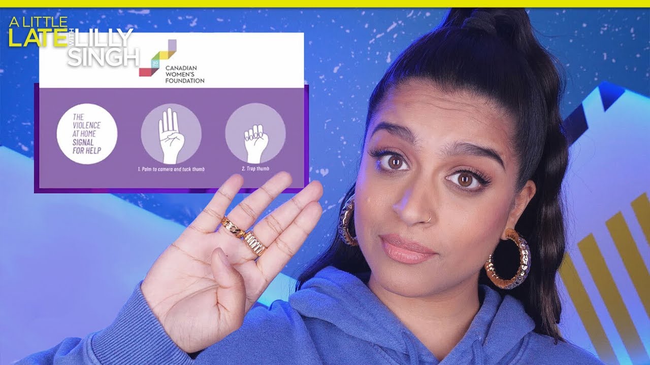 What Is the #SignalForHelp? | A Little Late with Lilly Singh