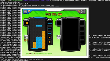 Tetris Battle reinforcement learning demo (two kinds of blocks)