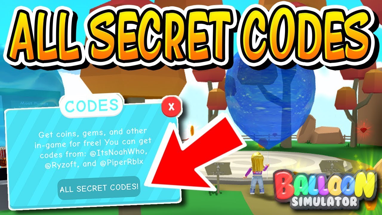 SECRET AREAS AND CODES IN BALLOON SIMULATOR Roblox YouTube