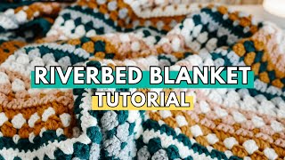 Beautiful Riverbed blanket: A free Crochet pattern | CJ Design