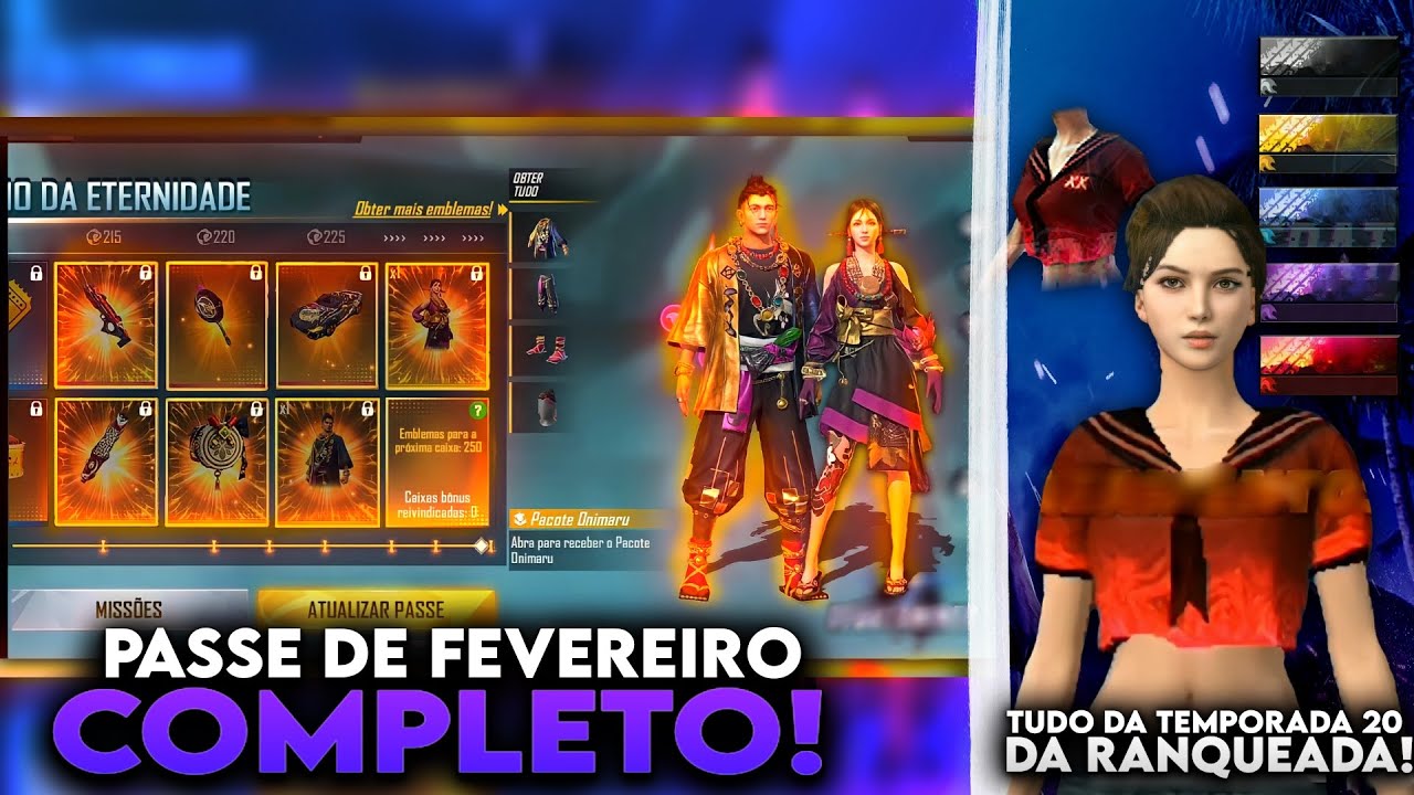 ✓ Recompensas da próxima temporada ranqueada do free fire 😃. #calenda