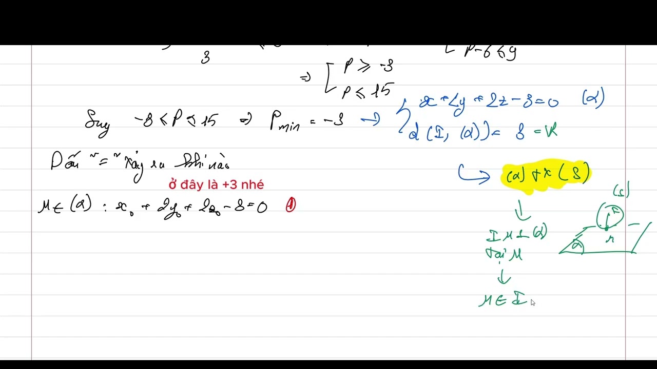 VDC 8+: Xác định tọa độ M thuộc mặt cầu S để biểu thức P đạt giá trị nhỏ nhất