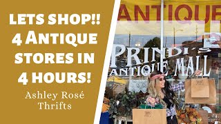 Antique Shop With Me! 4 stores in 1 day! | Let's hit up the whole town and have some fun!