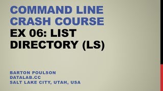 Download Lagu Command Line Crash Course - Ex 06 - List Directory (ls) MP3