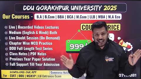 Gorakhpur University Entrance Exam 2025 M.Com Official Syllabus | DDU m.com detail syllabus |