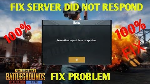 how to solve pubg mobile lite server did not respond problem 100% WORKING TRICK