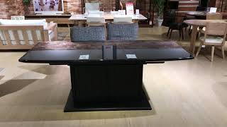 ローゼン150-190EXダイニングテーブル 伸長式 収納付き