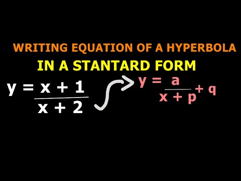GRADE 11/ 12 -WRITING THE EQUATION OF A HYPERBOLA IN A STANTARD FORM