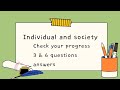 Individual and Society | Check Your Progress Q3 &amp; Q6 Answers | IGNOU BAG English