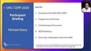 GRC CERP 2025 Participants' Briefing