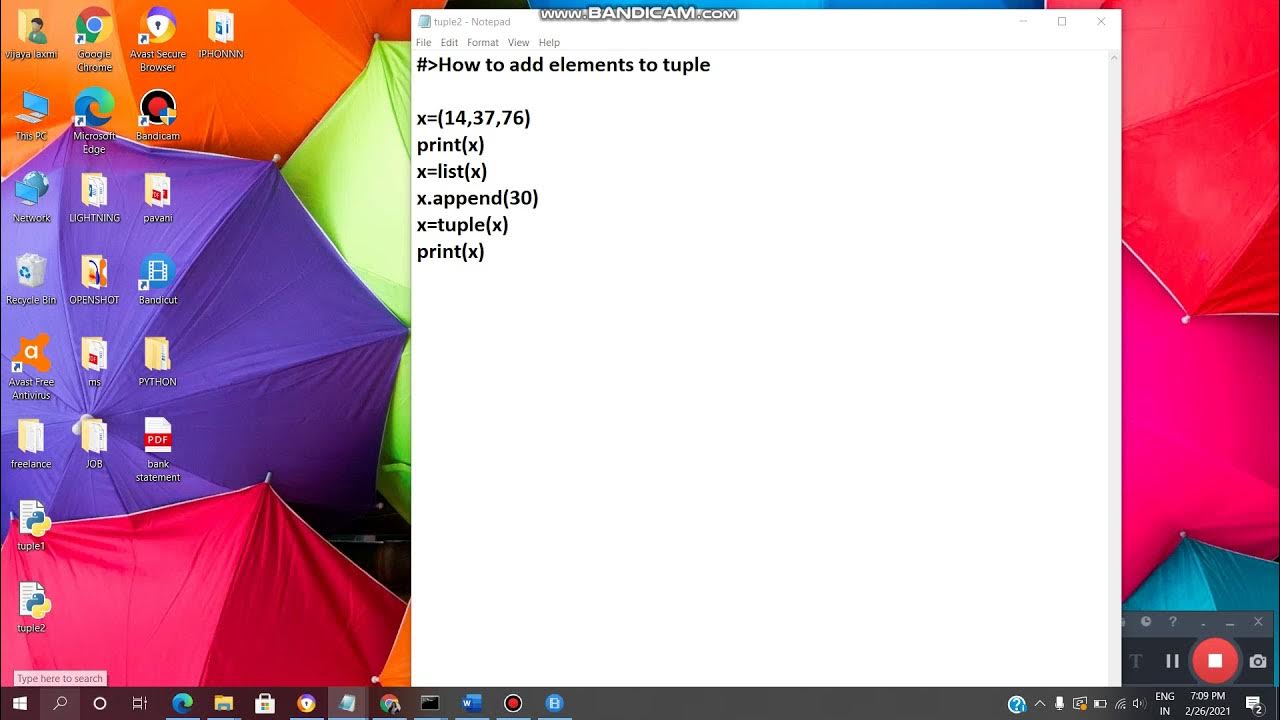 PYTHON:How to Add ELEMENTS to the TUPLE/VL INFOTECH - YouTube