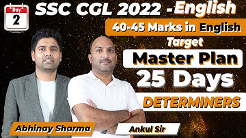 कैसे होगा ! Score 40+ in English ! Most Important Topic - Determiners by Ankul Sir | @ABHINAYMATHS