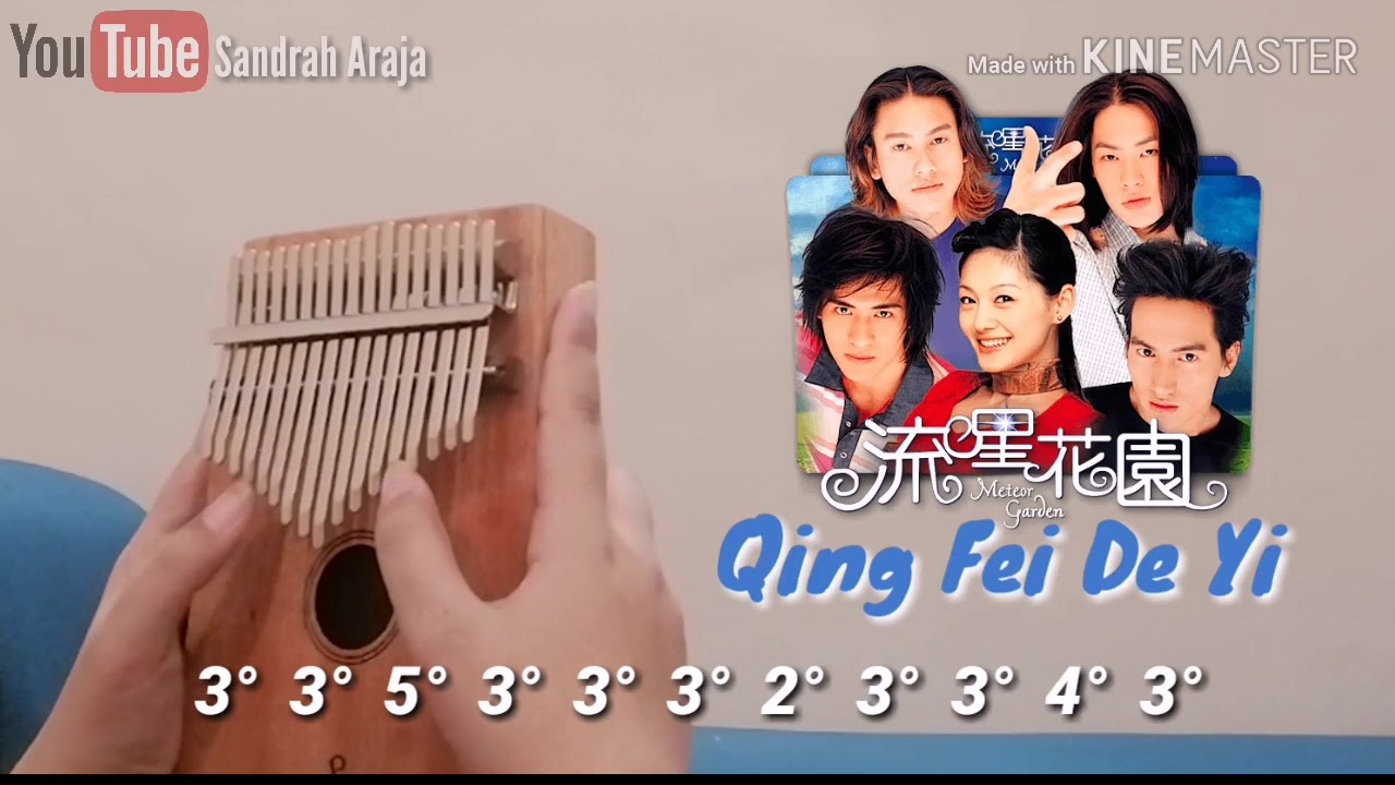 Qing Fei De Yi Meteor Garden Ost Kalimba Cover With Numbered Notation Tabs For Beginners Youtube