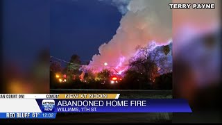 Firefighters in Williams contain fire at abandoned house