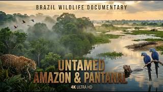 Brazil Wildlife Documentary | Untamed Amazon &amp; Pantanal (4K)
