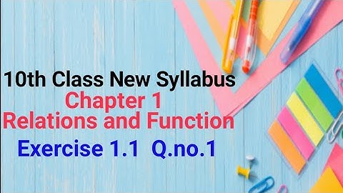 TN (samacheer) 10th Class Maths New Syllabus||Relations and Function||Exercise 1.1