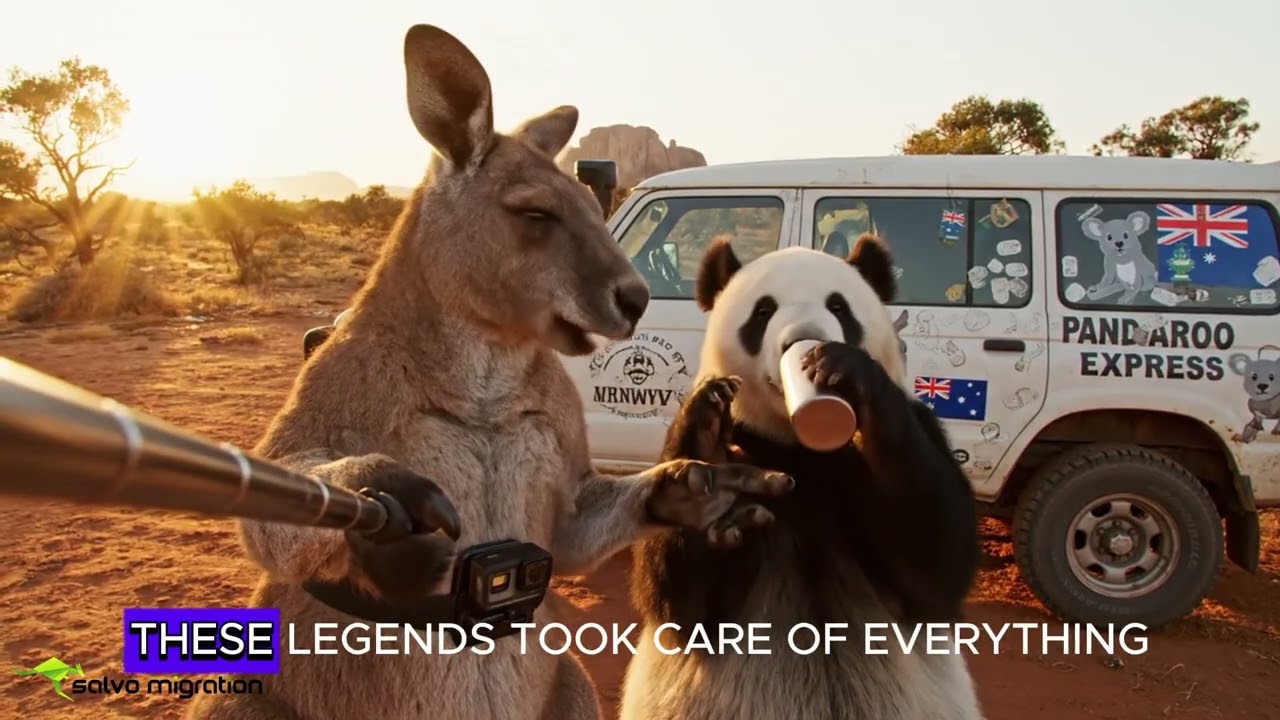 Joey the kangaroo and Jenny the panda partner visa story