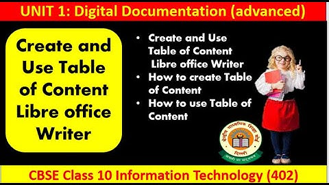 Creating a Table of Contents in Libreoffice writer || How to insert Table of Contents in Libreoffice