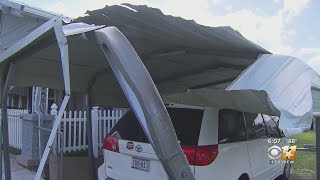 Residents Picking Up Mess Left Behind By Tornado In Bowie