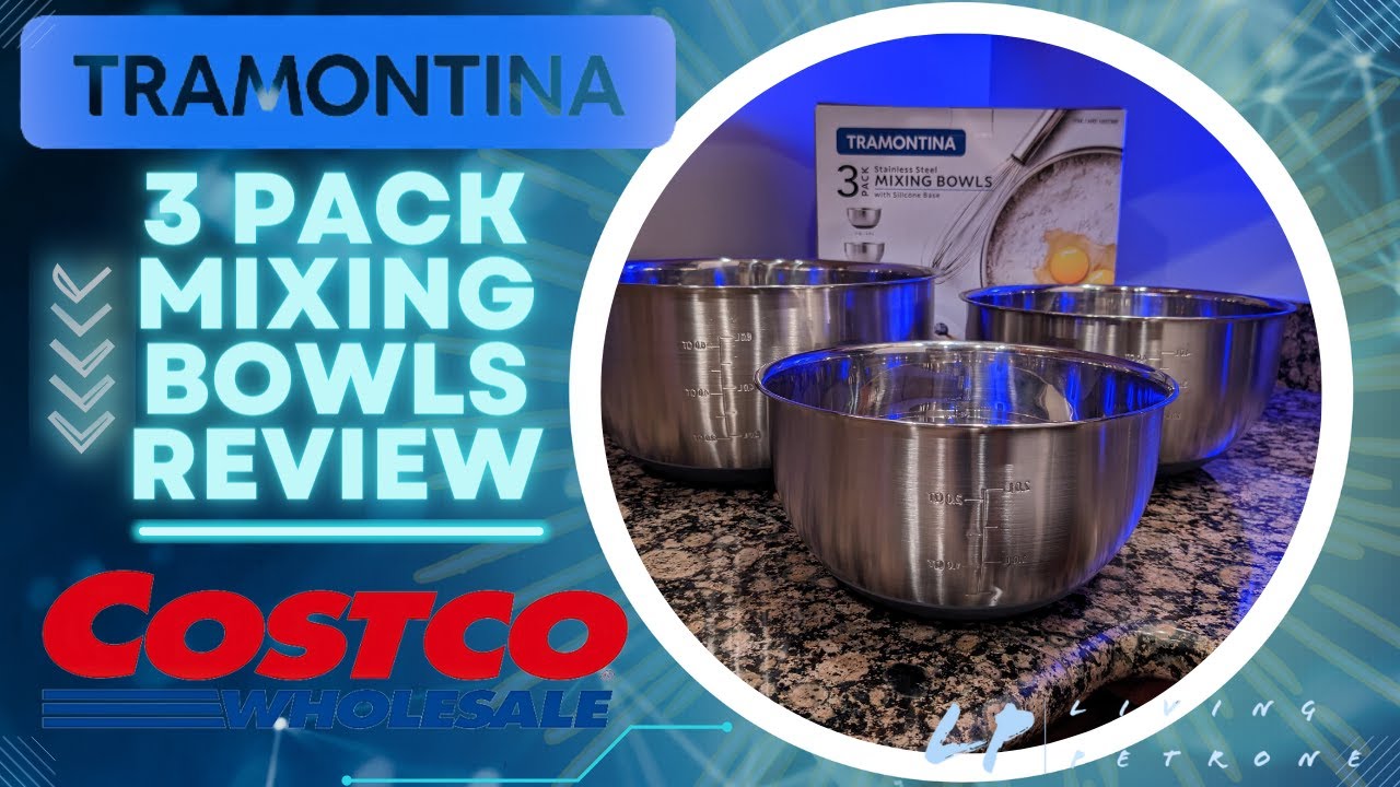 Reviewed Tramontina 3 Pack Stainless Steel Mixing Bowls With Silicone Base Available At