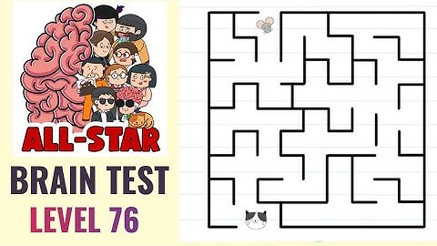 Brain Test All Star Level 76 | The cat must catch the mouse | Walkthrough