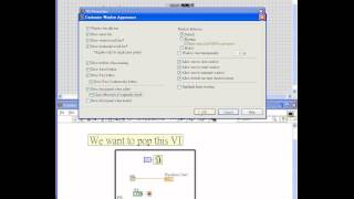 LabVIEW - Create Pop-up Window( VI Properties )