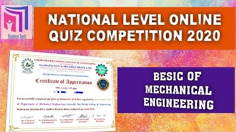 BESIC IF MECHANICAL  ENGINEERING ONLINE QUIZ With Certificate llFree Certificate Quiz l #Certificate