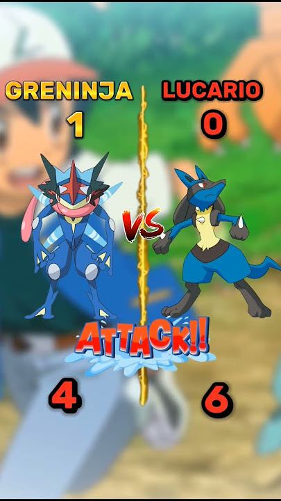 Ash Greninja😈 VS Ash Lucario🔥 || #pokemon #pikachu #shots #ash