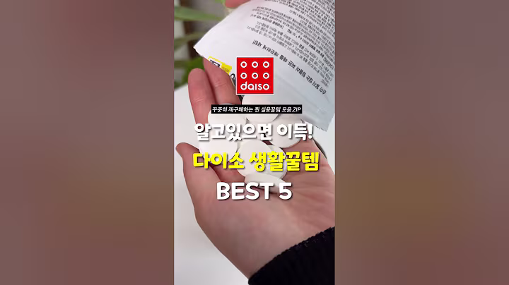 재구매 무조건! 생활에 도움되는 다이소 꿀템 BEST 5