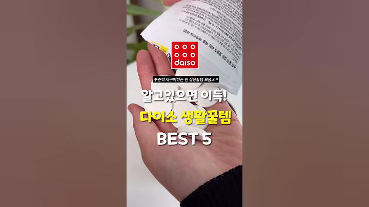 재구매 무조건! 생활에 도움되는 다이소 꿀템 BEST 5