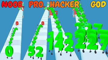 Amazing Gameplay 😍|NOOB VS PRO VS HACKER VS GOD in Number Shoot Race 