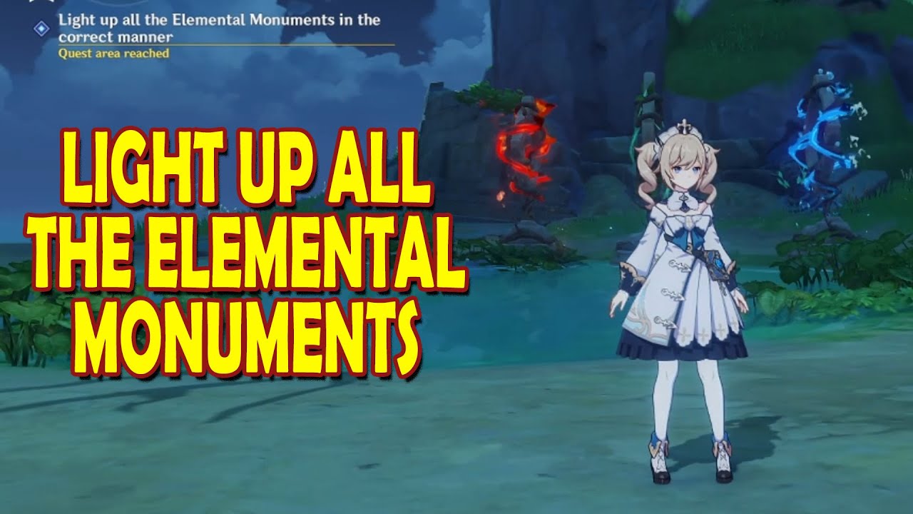 GENSHIN IMPACT 1.6 | LIGHT UP ALL THE ELEMENTAL MONUMENTS