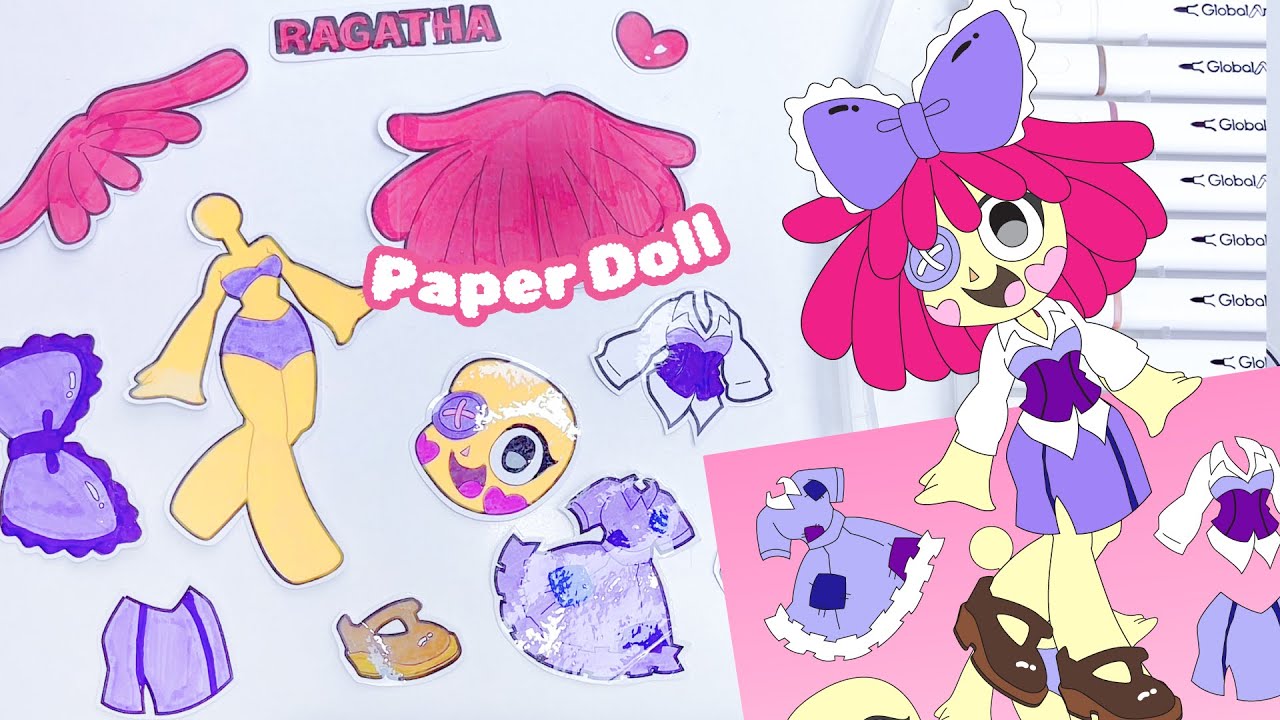 🎀 Tutorial 🎀 How to Make Paper Doll Ragatha | Cute Paper Craft ASMR ...