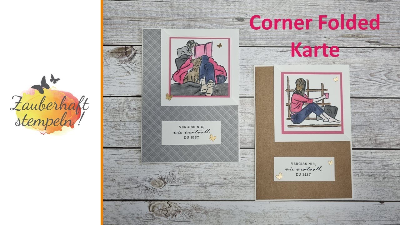 Corner folded card | ENTSPANNTE MOMENTE | Karte mit geknickter Ecke | Minikatalog '22 | Stampin' Up!