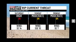 Rough surf along the Alabama Gulf Coast today