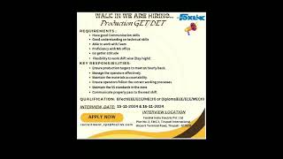 Foxlink Company Walk-In Interview At Tirupati