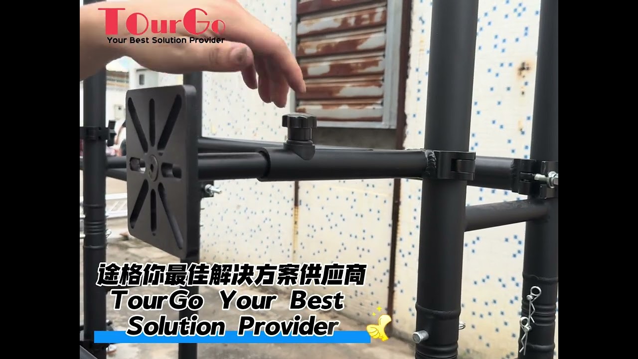 Custom LED video wall ground support stack system with custom height off the ground