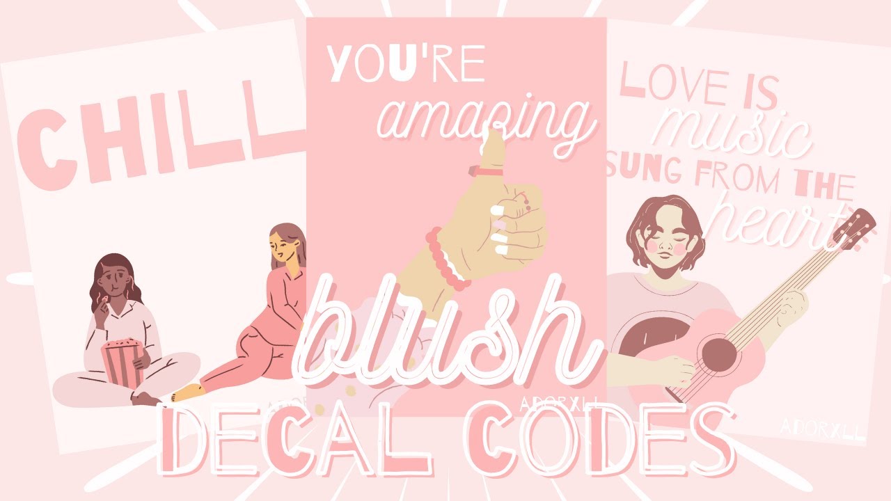 6 Bloxburg Blush Decal Codes!! Aesthetic Decals adorxll YouTube