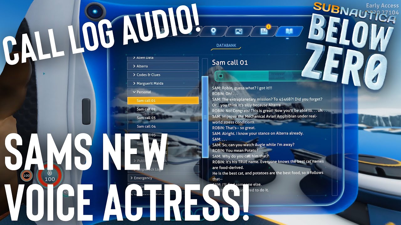 Subnautica Below Zero Sam's New Voice Actress! YouTube