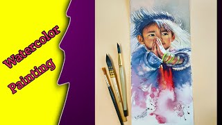 Watercolor Portrait Painting Watercolor Portrait Process Watercolor Portrait Tutorial Drawing