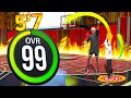 Legend 57 sharpshooter dominates the comp stage 1v1 court in nba 2k24 best point guard build