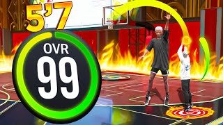 LEGEND 5'7 SHARPSHOOTER DOMINATES THE COMP STAGE 1V1 COURT in NBA 2K24! BEST POINT GUARD BUILD!