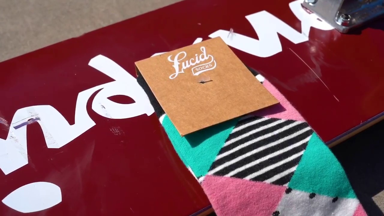 Skateboarding with Lucid Socks