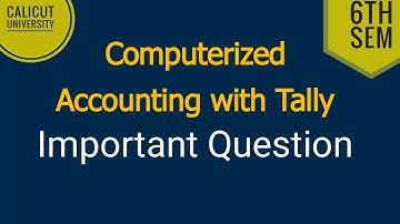 Computerised Accounting with Tally| Important Questions| B.Com CA| Malayalam