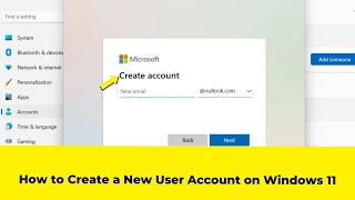 How to Create a New User Account on Windows 11