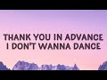 Meghan trainor  thank you in advance no lyrics